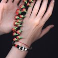 thumbnail image 3 of Pulsera trenzada con cuentas, brazalete tejido Vintage, pulsera para parejas, mujeres, hombres, oficina, vacaciones, joyería para mujer, regalo personalizado, negro Inevent AP009091-01, 3 of 6