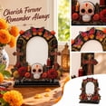 thumbnail image 5 of Dia De Los Muertos Altar Wooden Picture Frames,2026 Ornate Day of The Dead Ofrenda Decor Sugar Skull Photo Stand for Altar Tabletop Remembrance Home Decor Style F, 5 of 6