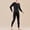 Black, variant on GSPCLAM Thermal Underwear Set for Men Crew-Neck Winter Inner Wear for Commute and Home‑wear Underwear Set with Horizontal Stripes Trendy Warmth Underwear Sets Navy XXL