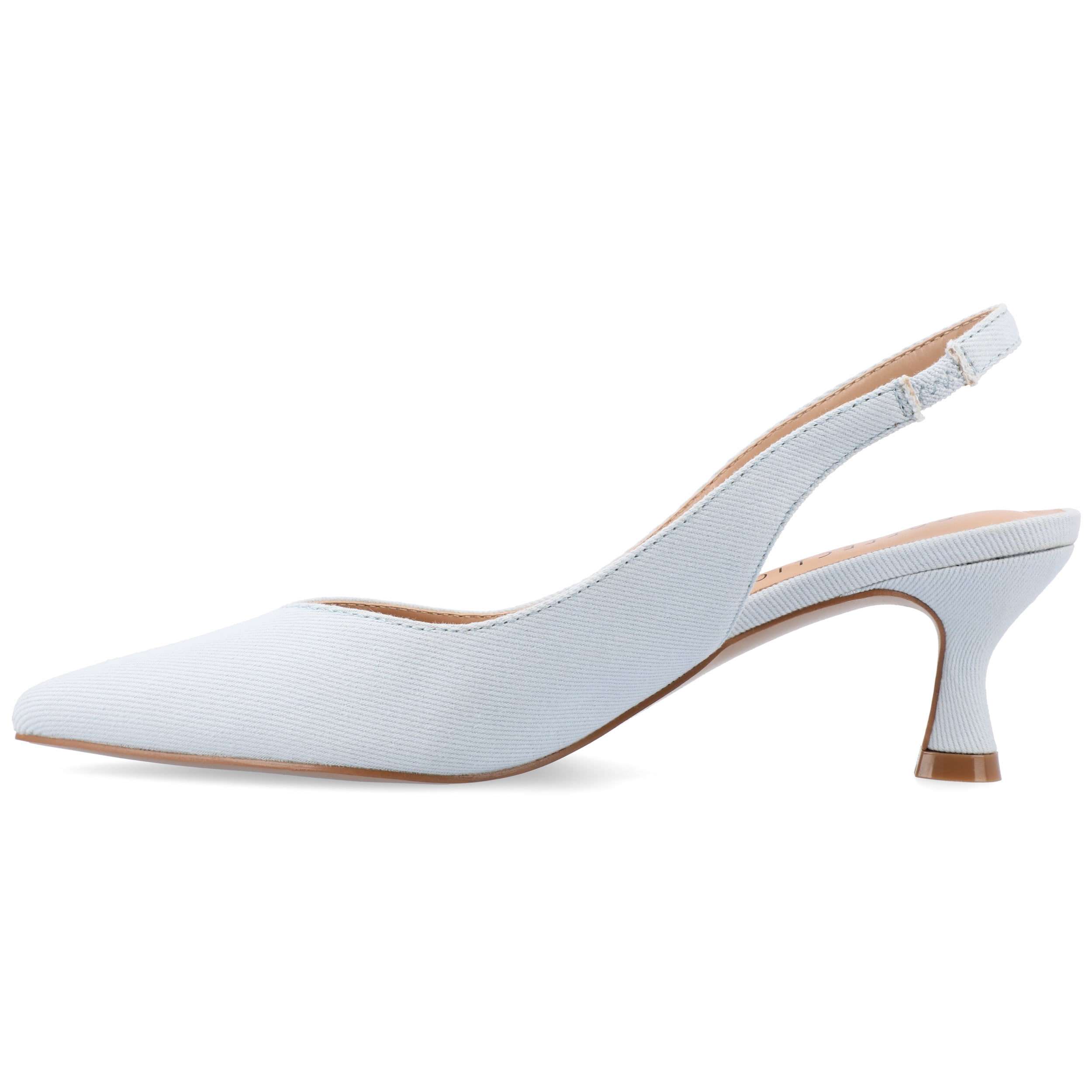 Journee Womens Mikoa Kitten Heel Sling Back Pointed Toe Pumps, Widths Available