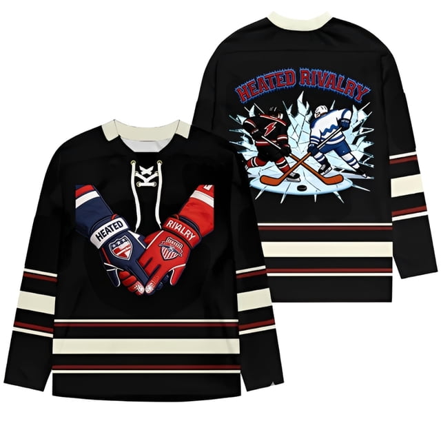 Heated Rivalry Jersey Long Sleeve Hockey Style Pullover with Number 24 and Name Hollander Classic Heated Rivalry Jersey Design for Sports Fans Heated Rivalry Jersey Dark Gray XL