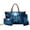 Blue - Wolf Cross, variant on Deer Bird Print Handbag and Wallet Set Maple Leaf Print Tote Bag with Makeup Pouch PU Leather Top Handle Bag for Work Party Shopping, Brown