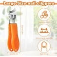 thumbnail image 3 of Wide Opening Anti-Splash Slanted Nail Clipper, 2026 Slanted Nail Clippers, Curved Toenail Clippers for Thick Toenails, Ingrown Nail Clippers Wide Clippers for Women Men, 3 of 8