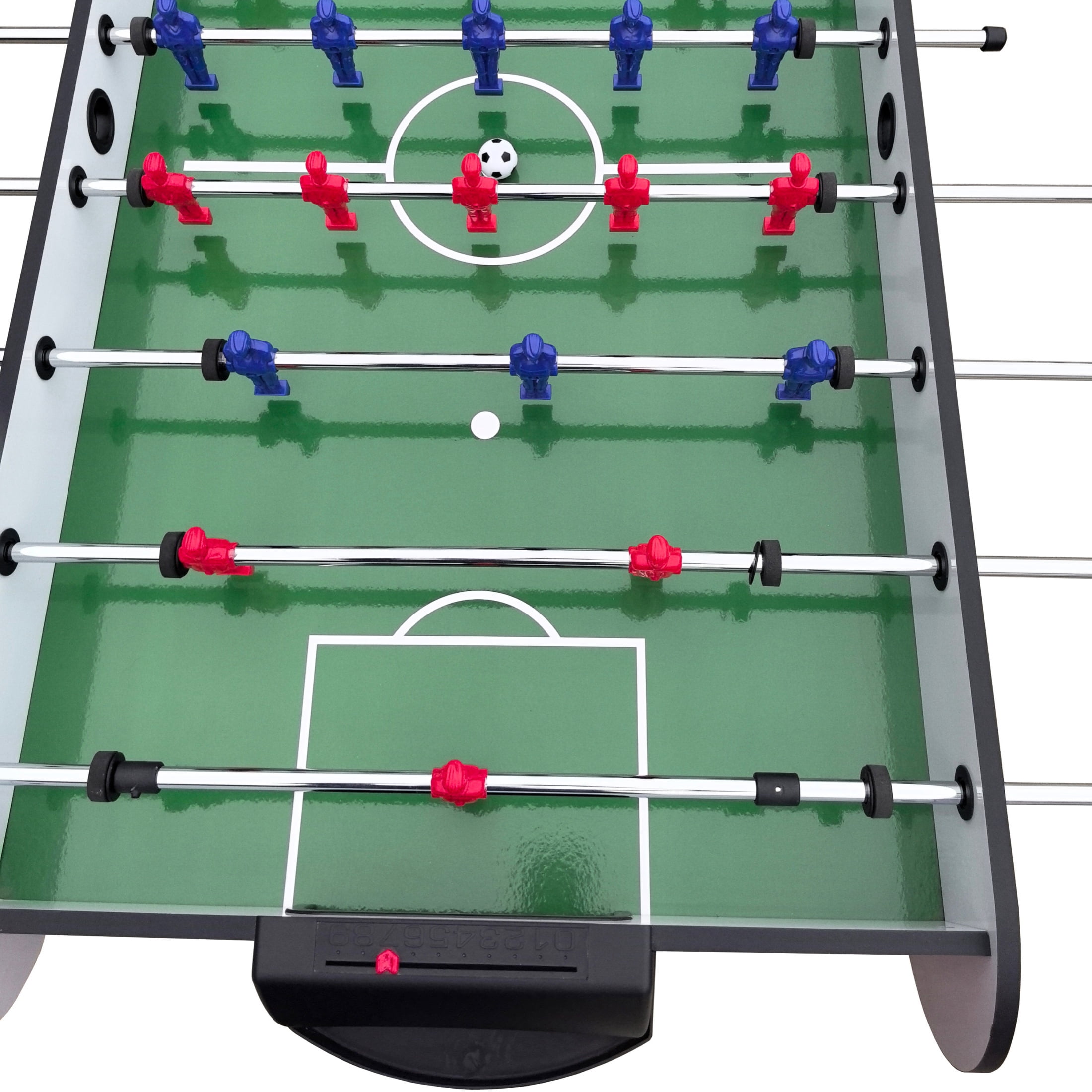 48" Soccer Table Game, SHINPT Foosball Table Adult Size for Family Gatherings, Foosball Table for Kids with 2 31mm Black/White Balls, Game Table for Game Room, Basement, Best Choice Product