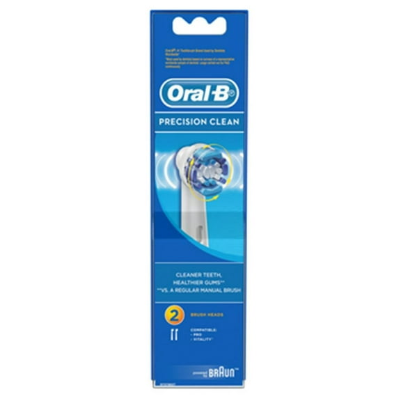 Oral-B Precision Clean Electric Toothbrush Replacement Brush Heads, 2 ct