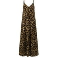 thumbnail image 3 of IROINNID Sundress For Women Plus Size Pockets Leopard Printing Sleeveless Casual Sling Dress Round Neckline Full-Length Dress, 3 of 4