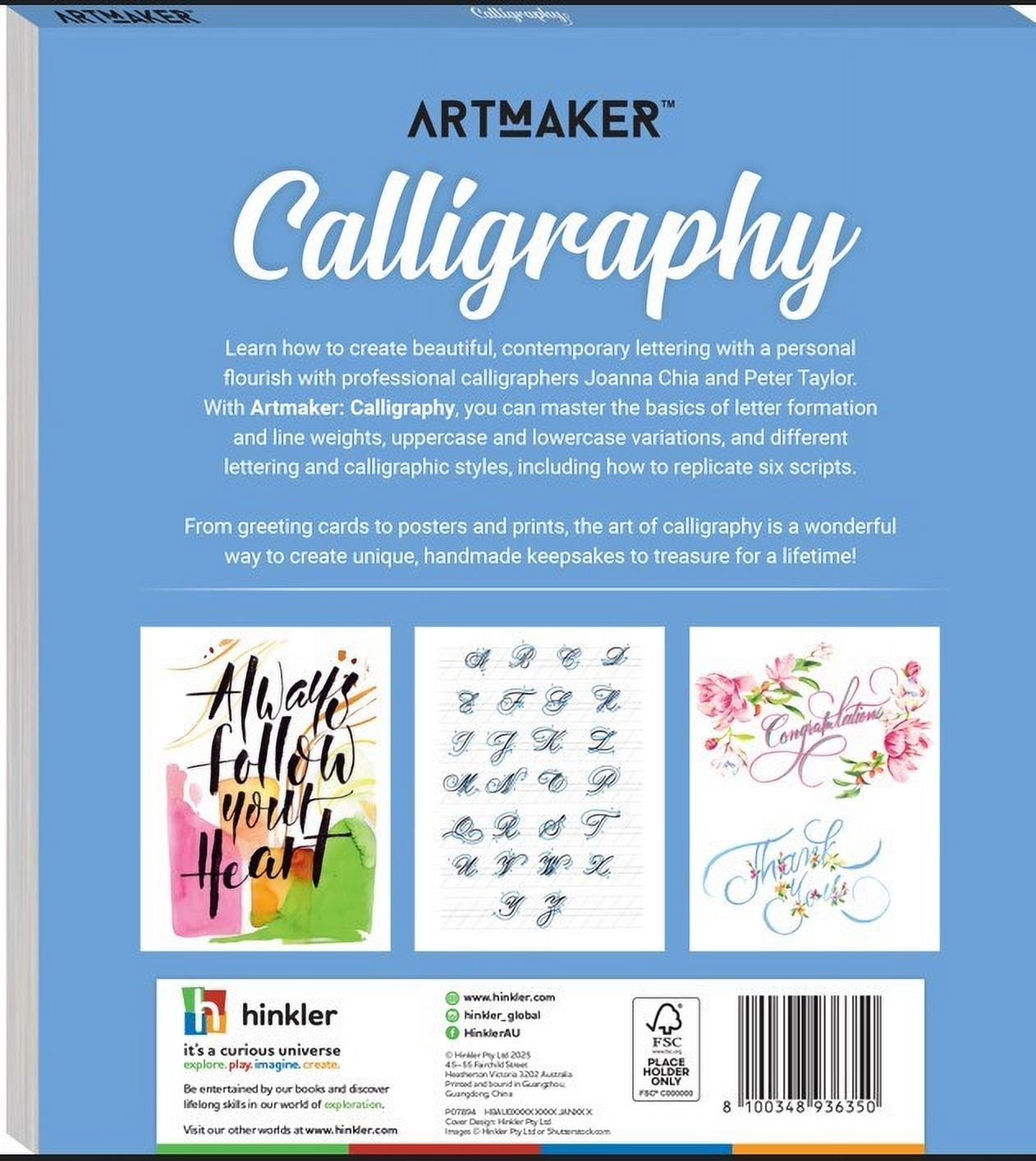 Hinkler Art Maker Learn Calligraphy Light Weight Pad Paper for Ages 12 and up,p  96-Page