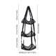 thumbnail image 4 of Yhmxh Organizador de pelotas deportivas de 3 niveles, organizador de malla para colgar sobre la puerta, bolsa de almacenamiento de pelotas de pared que ahorra espacio para baloncesto, fútbol, volei, 4 of 6