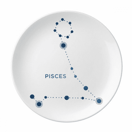 

Pisces Constellation Sign Zodiac Plate Decorative Porcelain Salver Tableware Dinner Dish