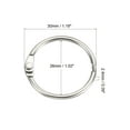 thumbnail image 2 of Unique Bargains 1.2' OD Office Book Rings, Silver, 12 Count, 2 of 5