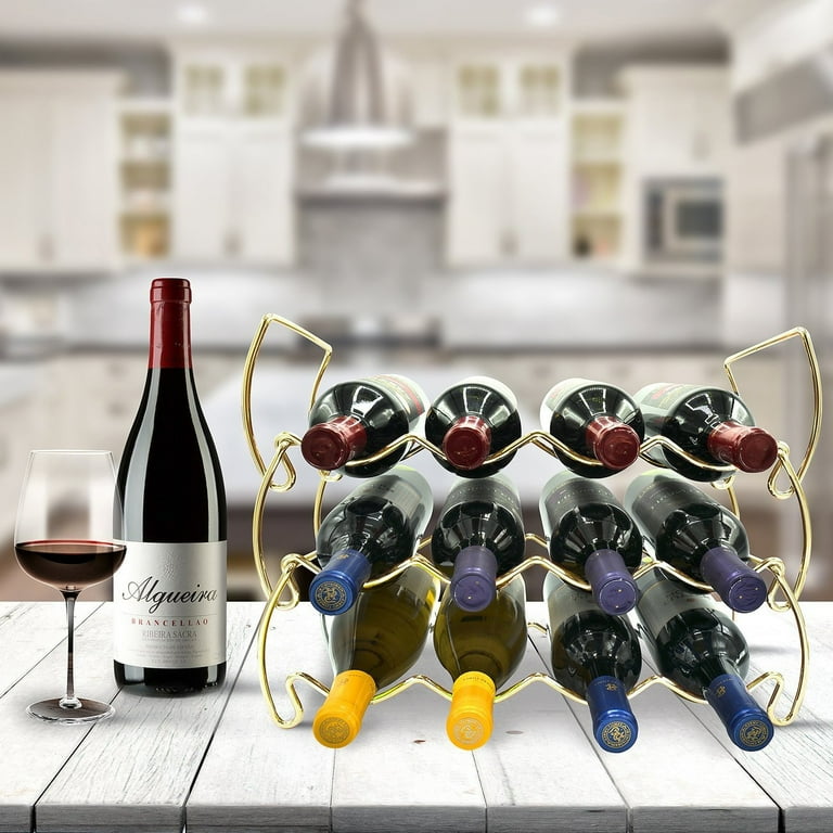 Sorbus 3 Tier Stackable Wine Rack Classic Style Wine Racks for