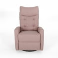 thumbnail image 7 of GDF Studio Kimpton Contemporary Fabric Tufted Glider Swivel Pushback Recliner, Light Blush and Black, 7 of 7