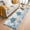 Blue, variant on Round Area Rug 5 Ft, Hydrangea Flower Non Slip Area Rugs for Living Room, Pastoral Blue Bow Floral Spring Lraf Washable Low Pile Circle Throw Carpet for Indoor Dining Room Bedroom Nursery Decor
