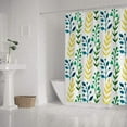 thumbnail image 2 of FREEAMG Colorful Leaves and Branches Shower Curtain with 12 Hooks Polyester Fabric Waterproof Bath Curtain, 72x72 inch, 2 of 4