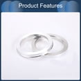 thumbnail image 6 of Unique Bargains Hub Centric Rings, 100mm OD 78.1mm ID Car Wheel Hubrings Aluminum Alloy Silver Tone, 4pcs, 6 of 7
