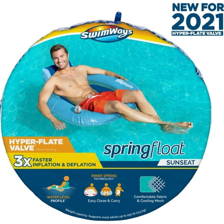 Swim Ways - SwimWays Spring Float SunSeat Water Pool Summertime Relaxation Lounge Seat - Blue