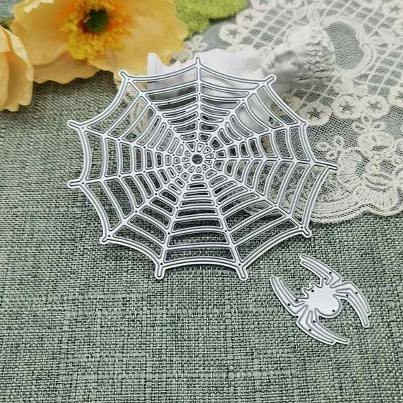 Halloween Die Cuts for Card Making, Ouginx Spider Web Metal Cutting Dies DIY Die Cutters Die Stencils for Scrapbooking, Embossing & More