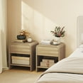 thumbnail image 2 of HOMCOM Ensemble de 2 Tables de Chevet avec Coins Arrondis, Naturel, 2 of 10
