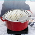 thumbnail image 4 of Zoie + Chloe Spaetzle Maker Lid with Scraper - Easy To Use Spaetzle Press For Traditional German Dumplings & Egg Noodles - Dishwasher-Safe, Premium Stainless Steel - Round Strainer, 10.7x12.8x.75", 4 of 9