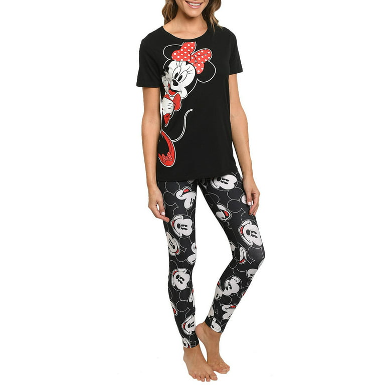 bungeejumpen Aantrekkelijk zijn aantrekkelijk Voorvoegsel Disney Womens Junior Minnie Mouse T-Shirt & Mickey All-Over Print Leggings  Set - Walmart.com