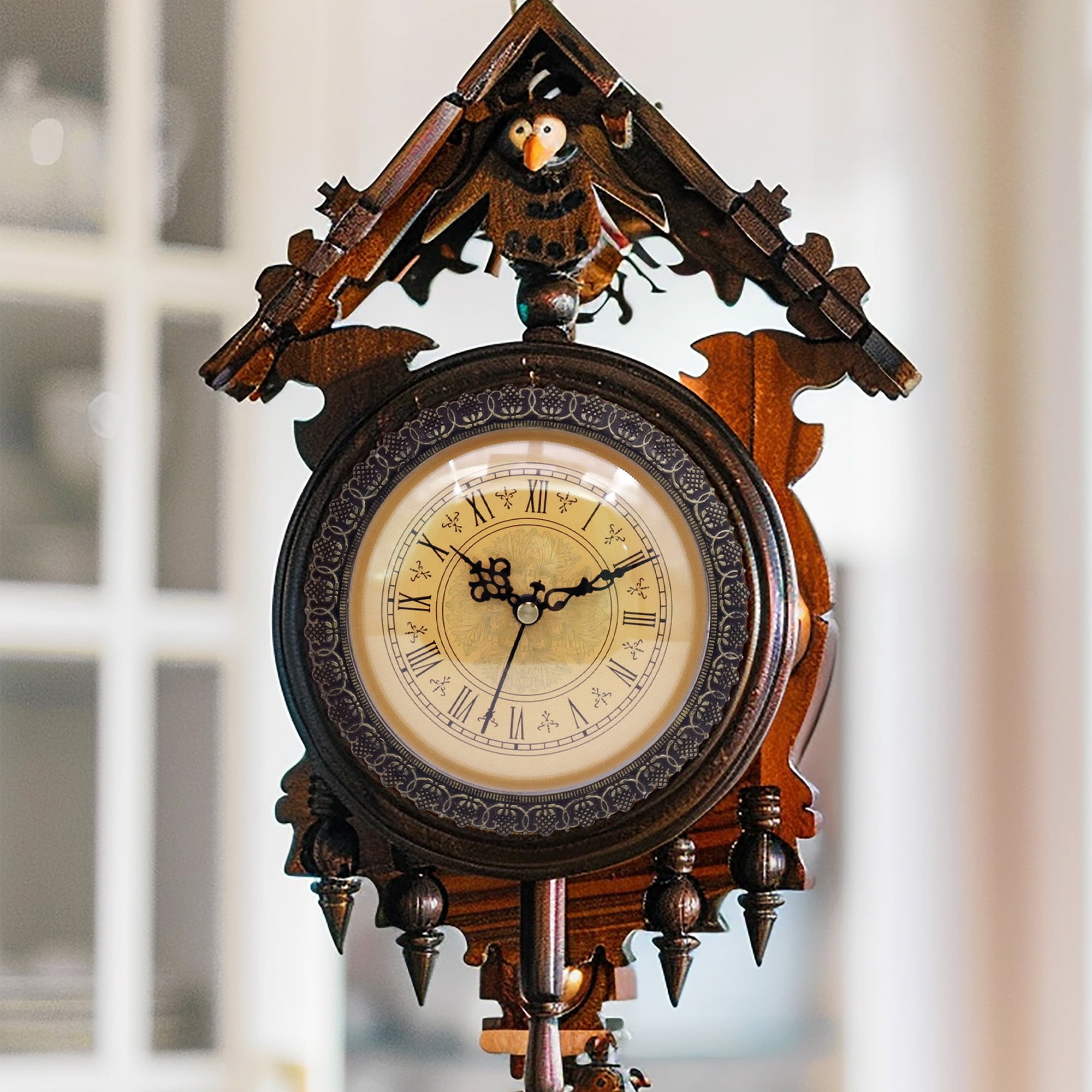 Clock Insert Gold Dial Style movement silenced for Home
