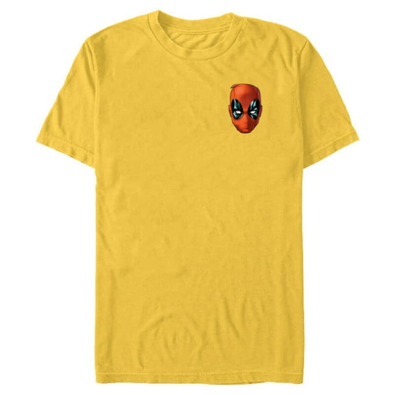 Marvel Deadpool Comic Despicable Deadpool Mask Corner Art - Short Sleeve Blended T-Shirt for Adults - Customized-Yellow