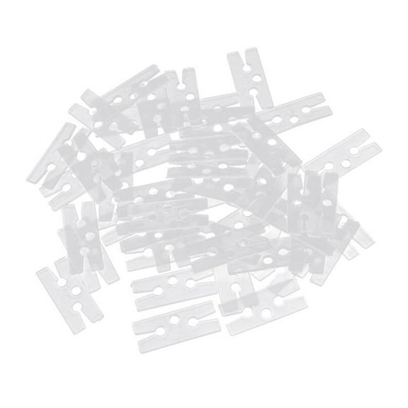FELTECHELECTR Balloon Clips for Party Use Plastic White Color with Hole Design 250 Pieces H Shape