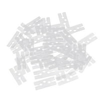 FELTECHELECTR Balloon Clips for Party Use Plastic White Color with Hole Design 250 Pieces H Shape