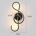 thumbnail image 3 of Aplique de pared LED para interiores, lámpara de pared de diseño simple y moderno, decoración artística creativa con forma de nota musical para una amplia aplicación en dormitorios, escaleras, salas, 3 of 5