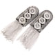 thumbnail image 2 of 1 Par De Flecos De Plata Borla Cadena Borla Epaulet Hombro Placas Insignia, 2 of 8