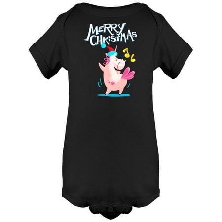 

Unicorn In Santa Hat Dancing Bodysuit Infant -Image by Shutterstock Newborn
