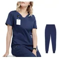 thumbnail image 1 of Pijamas Médicos Uniformes Bata Quirúrgica Mujer Conjuntos, 1 of 4