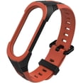 thumbnail image 4 of KOMI Watch Band Compatible with Xiaomi Mi Band 8 / Mi Band 7 6 5 / Mi Band 4 3, Replacement Silicone Strap for Mi Band 8 7 6 5 4 3 Smartwatch Women Men Black-Orange, 4 of 7
