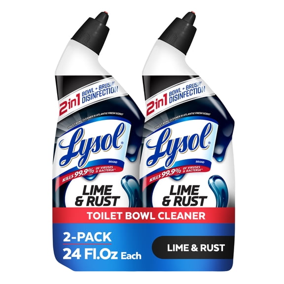 Lysol Toilet Bowl Cleaner Lime & Rust Remover 24 fl oz (2 pack)