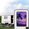 thumbnail image 2 of POLERO Reflective RV Door Window Shade, 17.3” x 26” Car Door Window Cover Fashion Sunshield Blocking Light, Heat and UV Rays for RV Trailer Camper Windows (Purple Tropical Palm Tree), 2 of 7