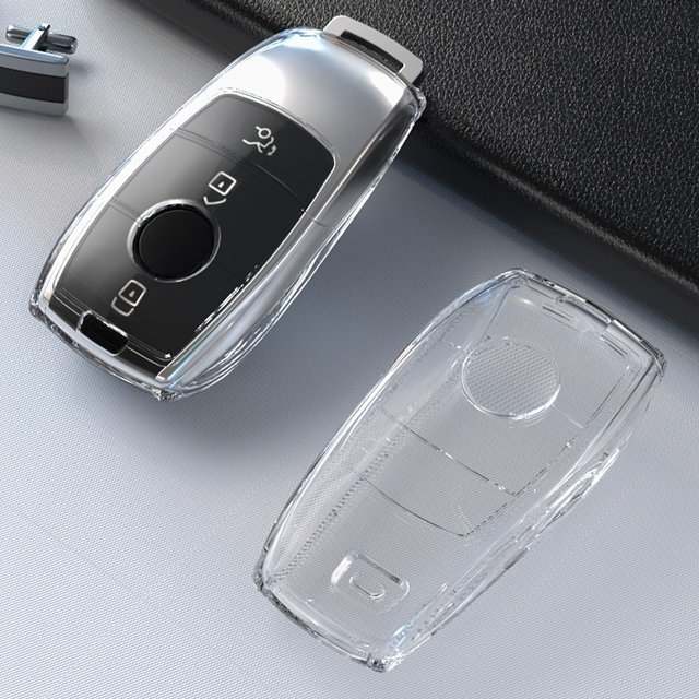 Lefu TPU Transparent Car Key Case Cover for Mercedes for Benz E C S GLC Class W213