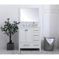thumbnail image 6 of Elegant Decor Irene 32" Solid Wood and Stone Single Bathroom Vanity in White, 6 of 8