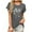 Gray, variant on Aboser Summer T Shirts for Women Fashion Floral Printing Tops Comfy Round Neck Tshirts Casual Short Sleeve Tees Comfort Soft Beach Shirt Tops
