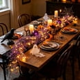 thumbnail image 6 of 71 Inch LED Glowing Black Ivy Garland, Artificial Hanging Purple Fern Greenery Vines with Lights, Fake Leaves Swag for Halloween Thanksgiving Indoor Outdoor Garden Wall Party Decor, 6 of 9