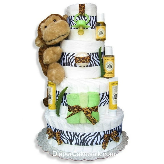 Jungle Safari Diaper Cake - Neutral 4 or 5 Tier