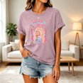 thumbnail image 5 of Women Dolly Country Music Legend Shirts Graphic T Shirts Vintage Crewneck Tee Short Sleeve Casual Loose Fit Retro Shirt Top, 5 of 5