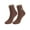 Brown, variant on Spencer 5 Pairs Womens Socks Ruffle Turn-Cuff Comfort Crew Socks Cotton Cushioned Ankle Socks for Women