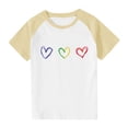 thumbnail image 1 of Zpanxa Girls Shirts Color Print Short Sleeve T Shirt Summer Oversized Crewneck Basic Tee With Polyester Spandex 3 Years, 1 of 6