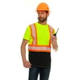 thumbnail image 2 of Hi Vis T-Shirt - Safety Shirt, ASNI Class 3 Segmented Reflective Safety T-Shirt-6685R-Yell-Blk-XL, 2 of 10