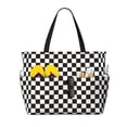 thumbnail image 1 of Fotbe Black and White Checkerboard Bolsa de Viaje para Playa - Resistente al Agua, Bolsa Tote de Gran Capacidad y Ligera con 7 Bolsillos para Mujeres y Hombres, 1 of 7