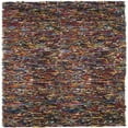 thumbnail image 5 of SAFAVIEH Mariam Leather Shag Area Rug, Multi, 6' x 6' Square, 5 of 7