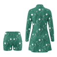 thumbnail image 7 of FOR U DESIGNS Green Golf Ball Print Womens Long Sleeve Golf Tennis Dresses with Inner Shorts Stand Collar Athletic Dress for Workout Exercise, 7 of 7