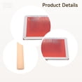 thumbnail image 3 of Pet Hair Brush for Dogs and Cats, Dog Grooming Brush with Wooden Handle, Medium Sized Slicker Brush, Steel Bristles, Deep Cleaning, Removes Loose Undercoat, Red, 4.5 x 3.5 x 1.8 in / 11.5x9x4.5cm, 3 of 8