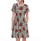 thumbnail image 1 of Easygdp Leopard Print Rose para Vestido Transpirable de Mujer, Vestido Suelto de Manga Corta con Pliegues y Bolsillos para el Verano, 1 of 6