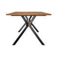 thumbnail image 3 of Benjara 79 Inch Rectangular Wooden Dining Table with Trestle Base, Brown, 3 of 5